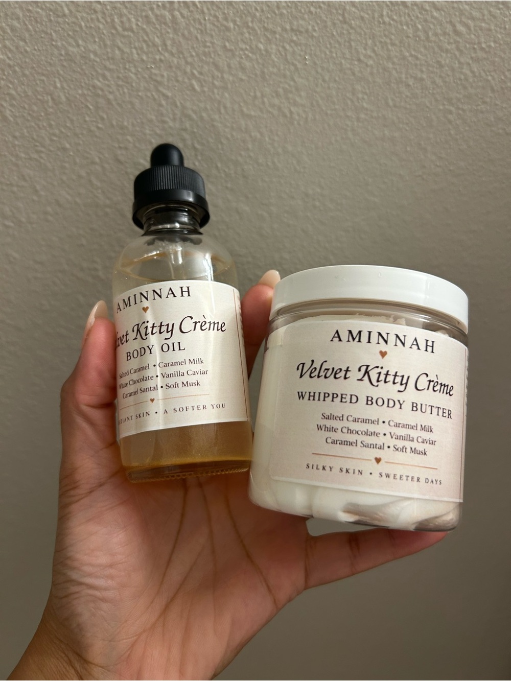 AMINNAH Velvet Kitty Crème Whipped Body Butter & Body Oil - Cream